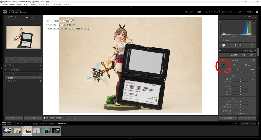 ホワイトバランスの調整